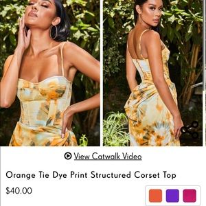 Acid wash print corset top